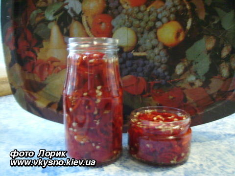Маринованный перчик чили (под горячий борщ)