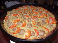 рецепт Картофельная запеканка с мясными шариками рецепт Картофельная запеканка с мясными шариками