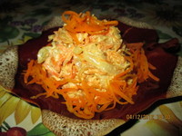 рецепт Cалат с морковью и мясом рецепт Cалат с морковью и мясом