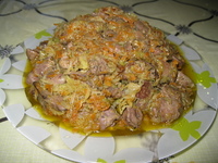 рецепт Куриные сердечки с тушеной капустой рецепт Куриные сердечки с тушеной капустой