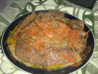 рецепт Печень в сметане "Вкуснейшая" рецепт Печень в сметане "Вкуснейшая"