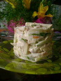 рецепт Салат из кальмаров с курицей рецепт Салат из кальмаров с курицей