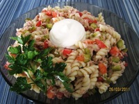 рецепт Салат с макаронами и тунцом рецепт Салат с макаронами и тунцом