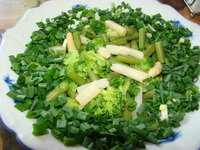 Зеленый салат-гарнир